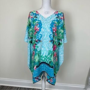 Tommy Bahama Swim Cover Up Tunic Dress Tropical Size L/XL NWT